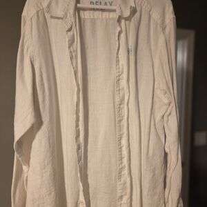 Tommy Bahama Men's White Casual Button Down Shirt